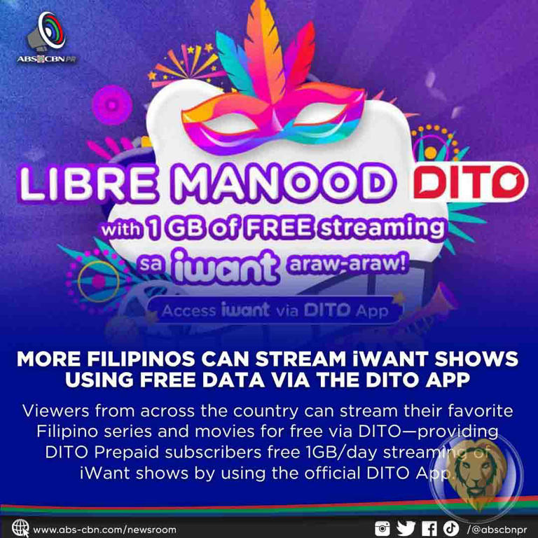 More Filipinos can stream iWant shows using free data via the Dito app