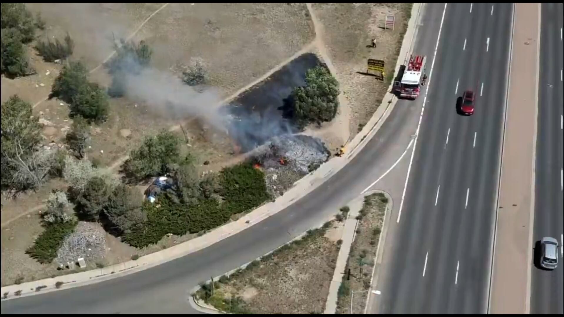 Colorado Springs firefighters working on small grass fire near Valley ...