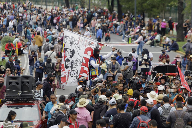 Emotional, creative protests rise up in Mexico City ahead of historic ...