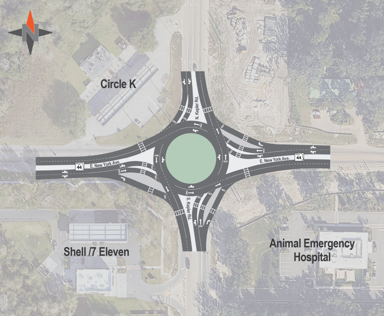 SR 44, Kepler Road roundabout to add lane to ease congestion