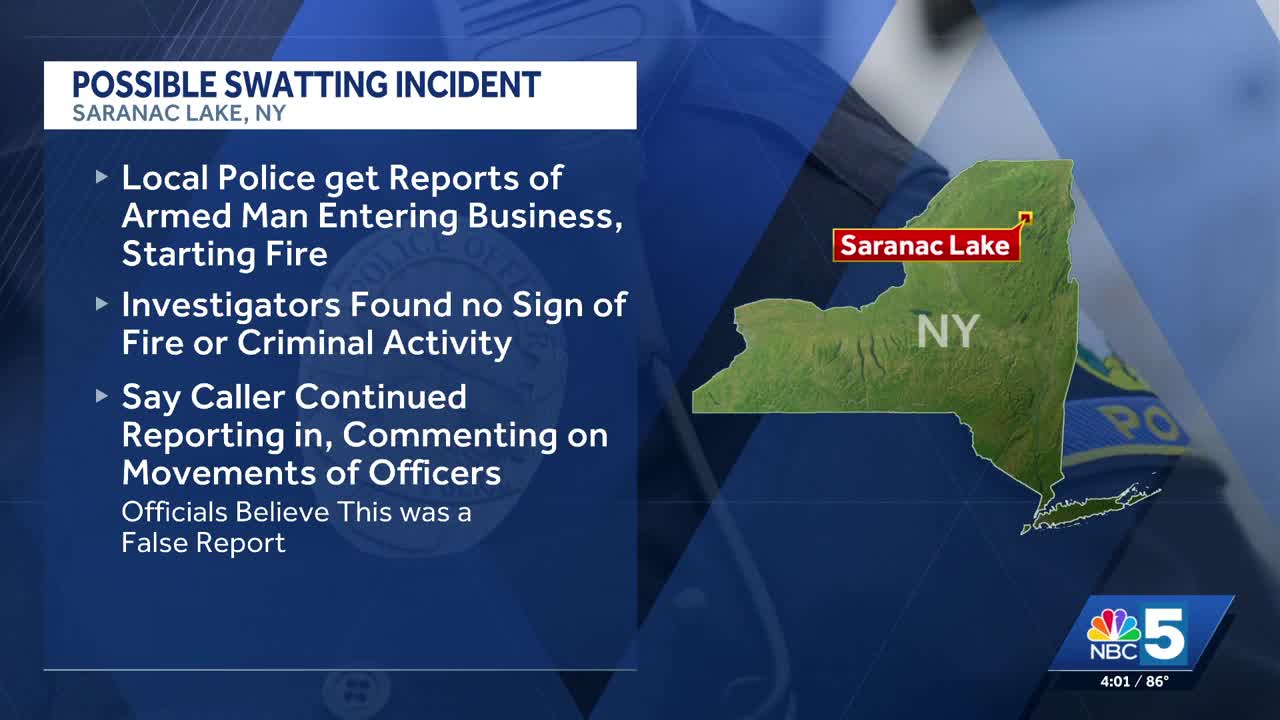 Swatting call leads to large police presence in Saranac Lake
