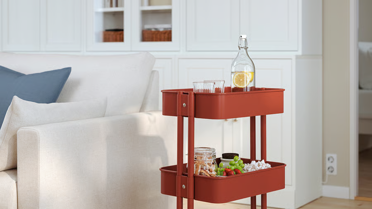 IKEA's RÅSKOG utility cart gets a retro red-brown update for modern homes