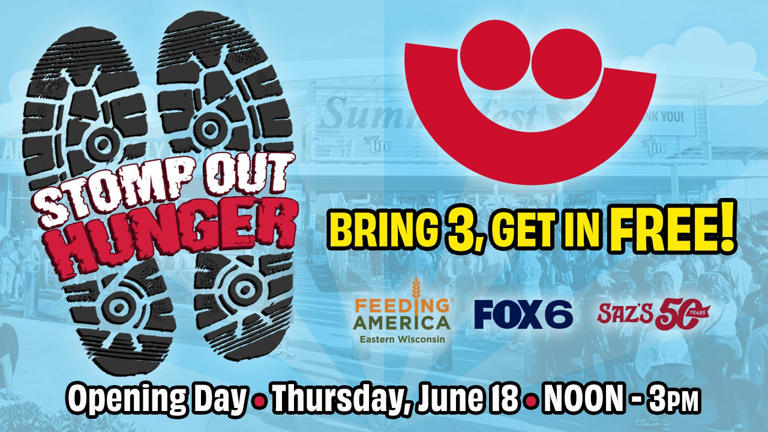 Stomp out hunger in Southeast Wisconsin: Bring 3 and get into ...