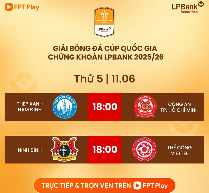 Lịch trực tiếp bán kết Cúp quốc gia: Ninh Bình đấu Thể Công - Viettel