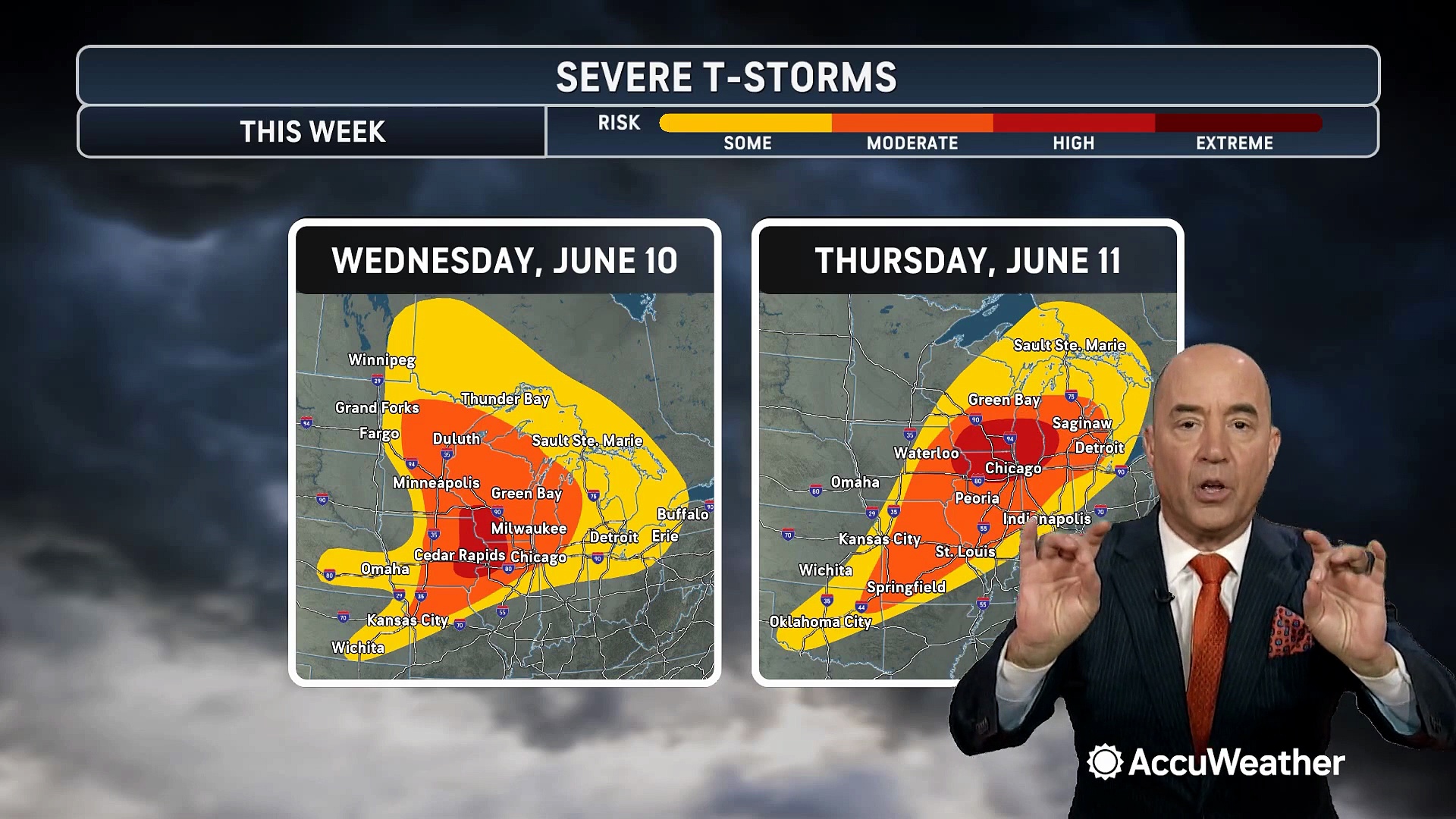 Severe weather outbreak today and Thursday in the north-central US
