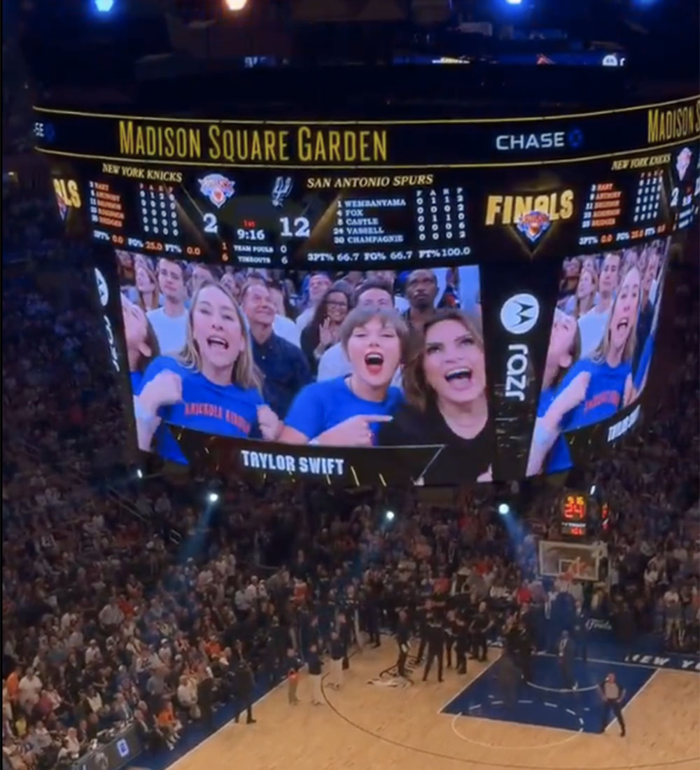 How Knicks fans reacted to Taylor Swift on Garden video board at NBA ...