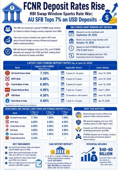 FCNR deposit rates rise after RBI swap window; AU SFB tops 7% on USD ...
