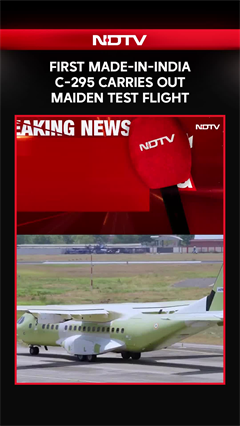 India news | First made-in-India C-295 carries out maiden test flight