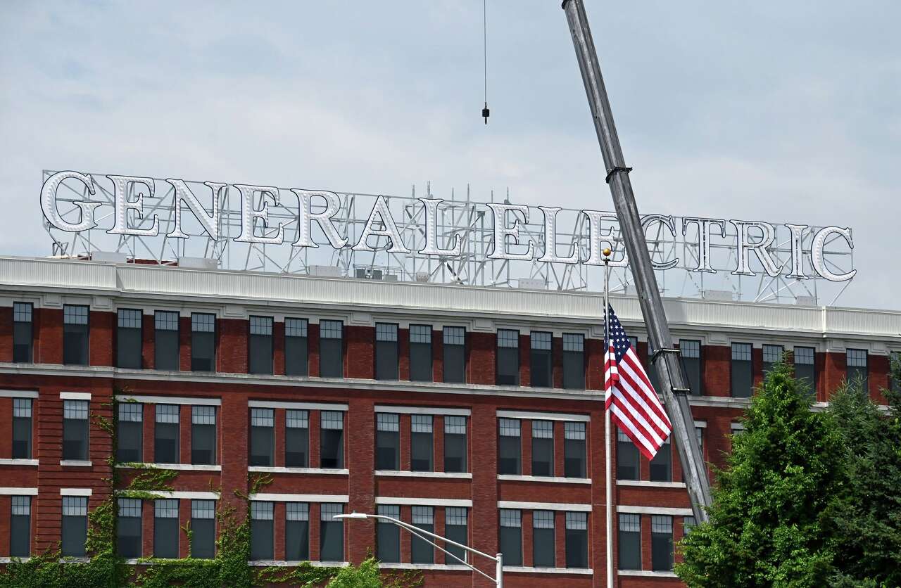 GE Vernova reinstalls GE sign atop historic Schenectady campus