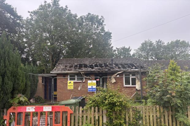 Person taken to hospital after fire destroys bungalow
