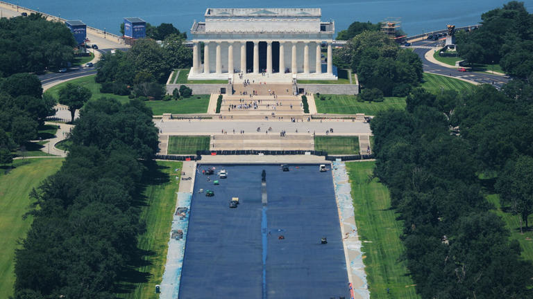 Lefties meltdown over Trump's stunning DC Reflecting Pool renovation