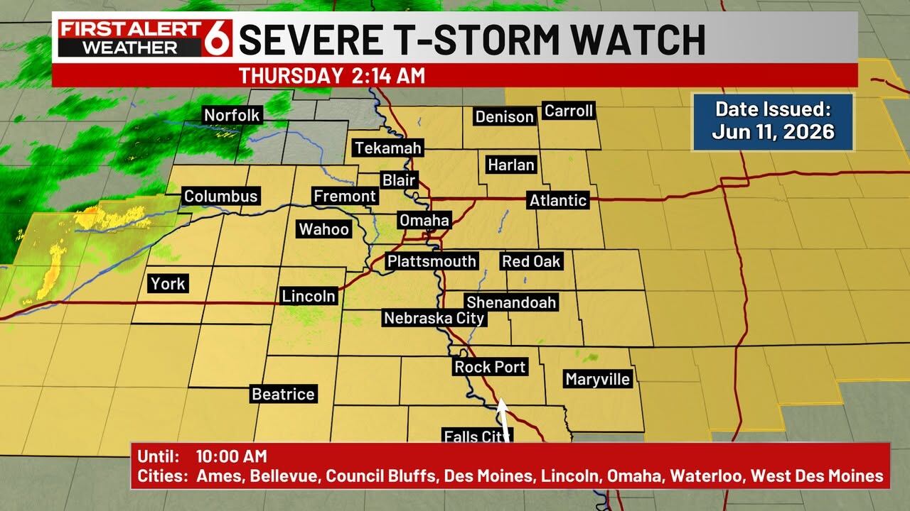 Live: Severe thunderstorm watch issued for the metro, surrounding area