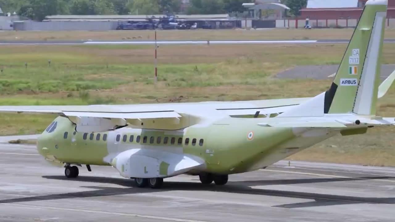 First made-in-India C-295 carries out maiden test flight