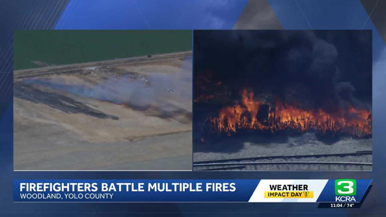 Crews battle multiple fires throughout the Sacramento region