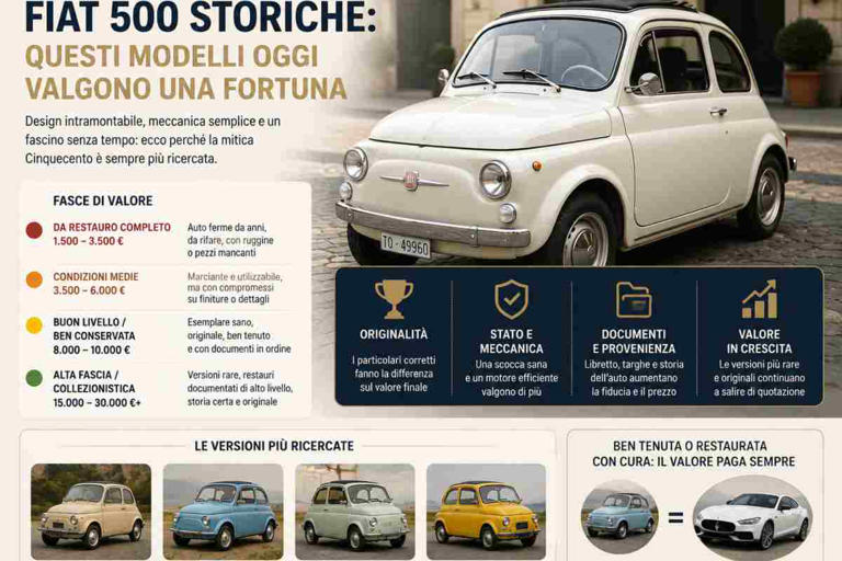 Fiat 500, questi modelli oggi valgono una fortuna: se la vendi ci ...