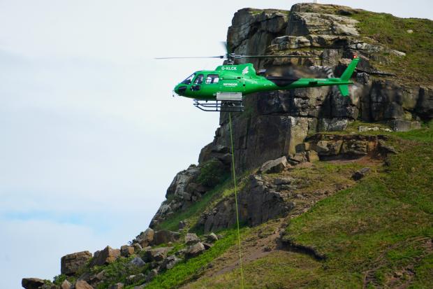 Helicopter drafted in for Roseberry Topping footpath repairs