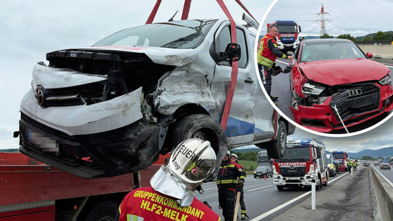 Am Mittwoch kam es auf der Westautobahn zu einer Kollision von einem Lkw und zwei Pkw.
