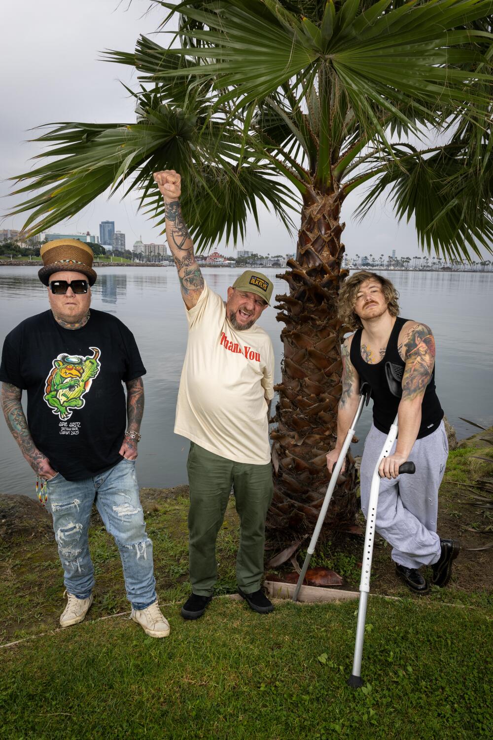 Jakob Nowell, right, once thought Sublime was only his late father's band; now, fronting the Long Beach trio, he's leading a new chapter that still honors Bradley Nowell's legacy. ((Allen J. Schaben / Los Angeles Times))