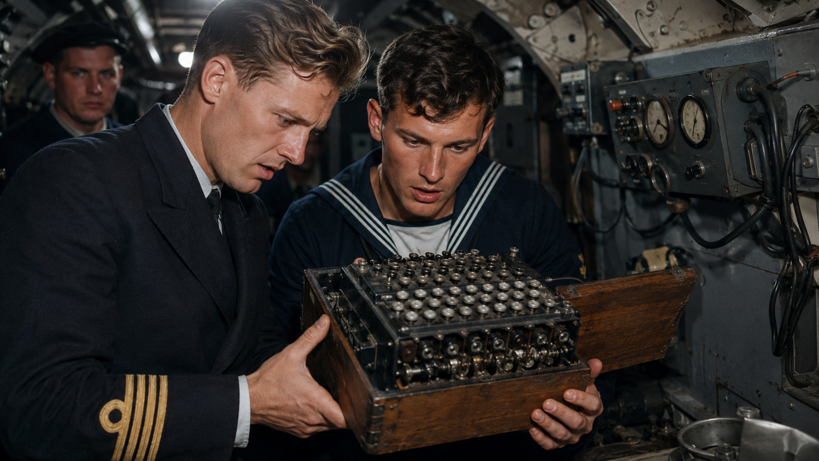 The British boarding party that found the Enigma machine inside a ...