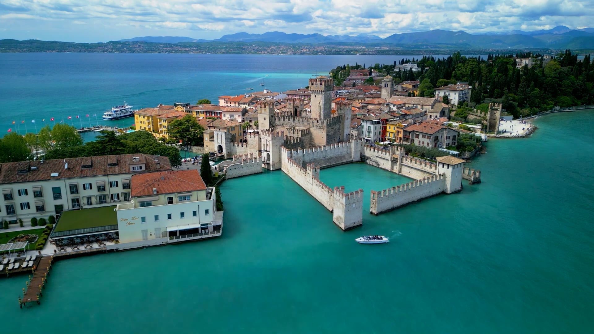 Sirmione by drone: Stunning views over Lake Garda, Italy - Worldwide