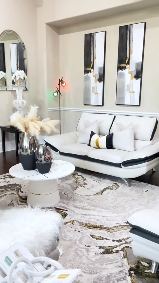 A stylish home tour with cozy modern glam design