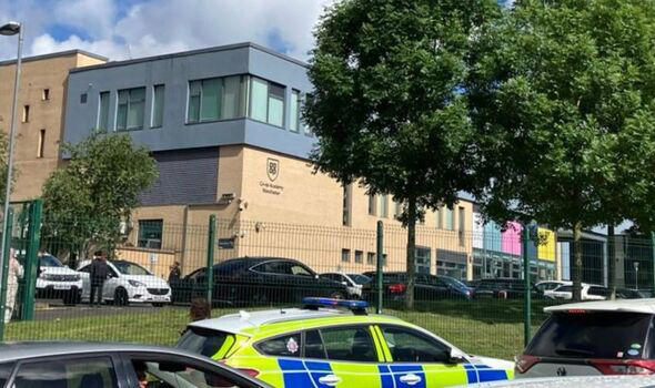 Police outside the school