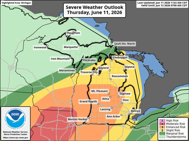 Potentially dangerous severe weather expected across Michigan tonight