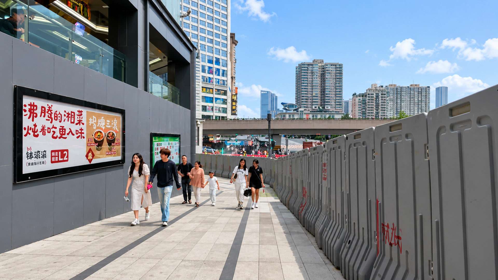 China’s street barriers turn a simple walk into urban suspense