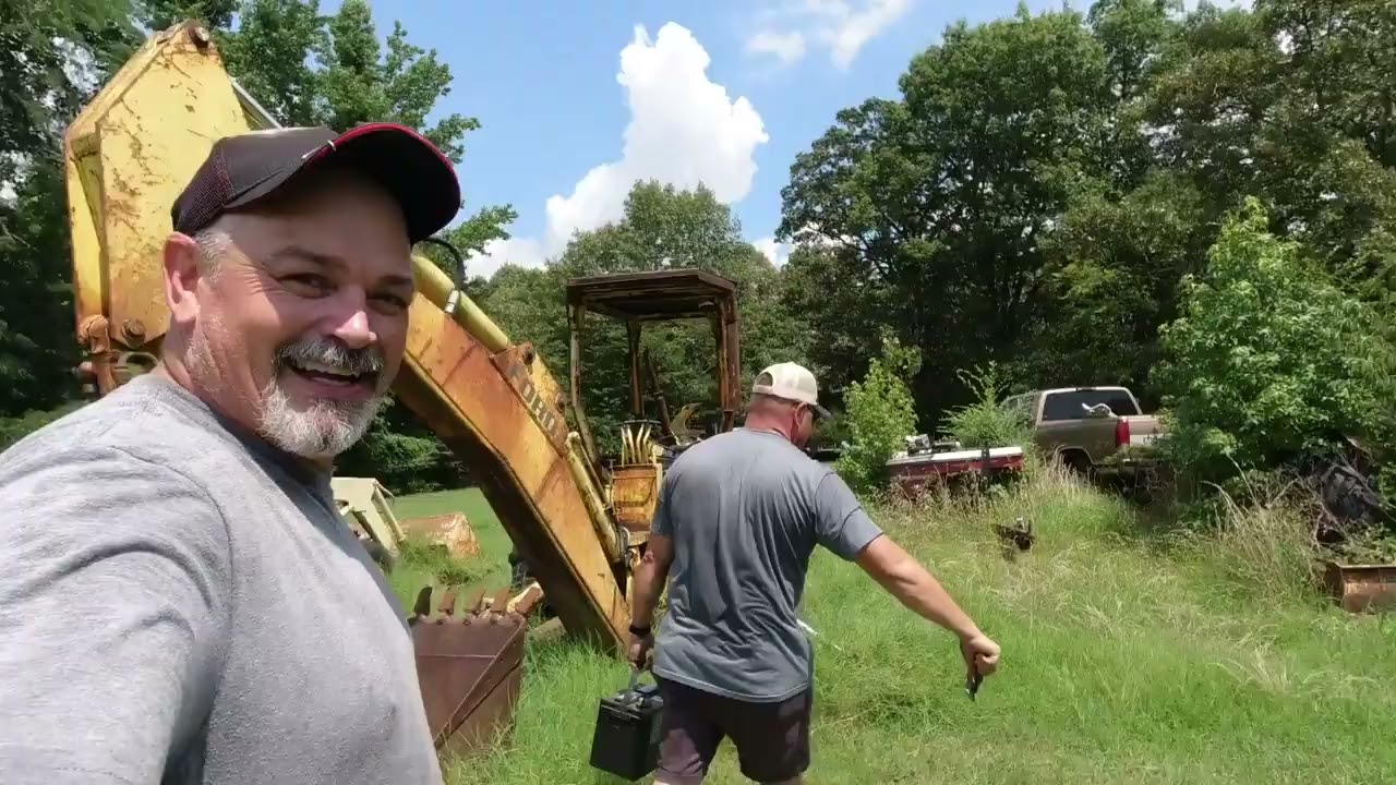 Military backhoe start attempt