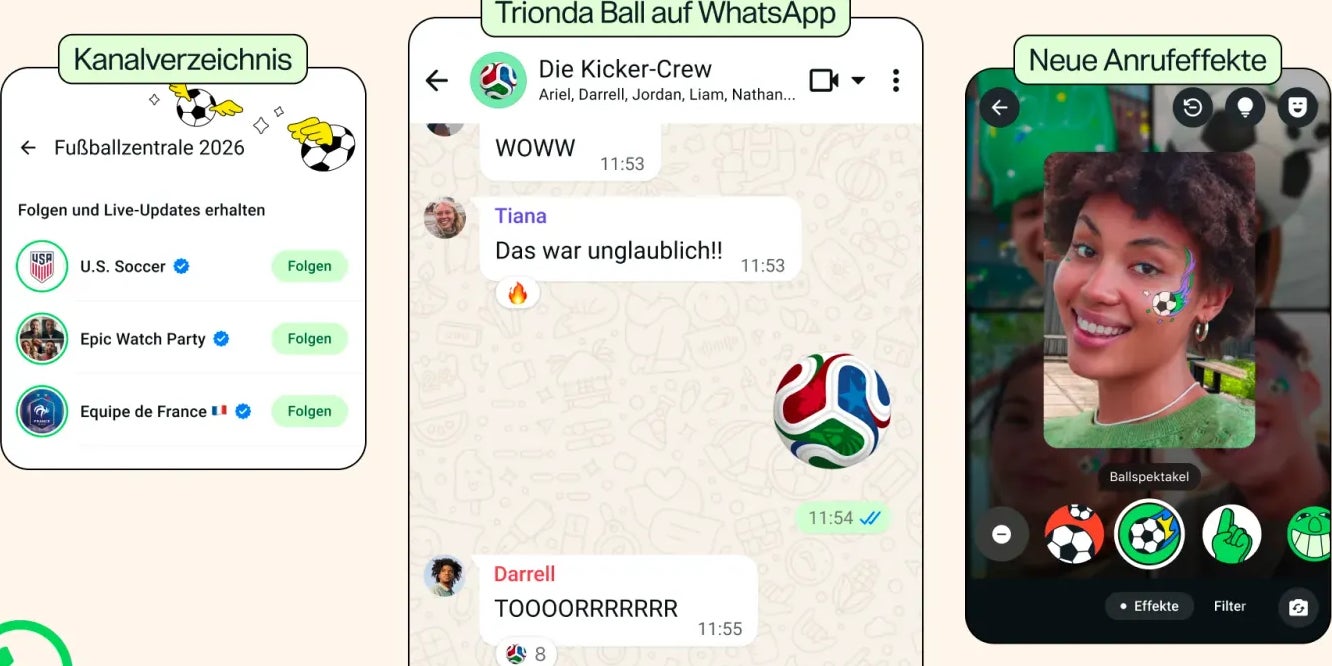 WhatsApp bringt WM-Ball emoji
