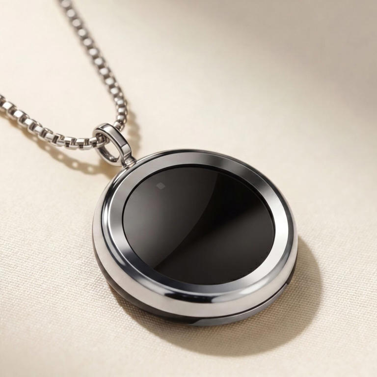 The gem is a smart necklace that tracks your UV exposure