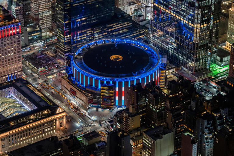 An aerial view of Madison Square Garden in 2023. Craig T Fruchtman/Getty Images
