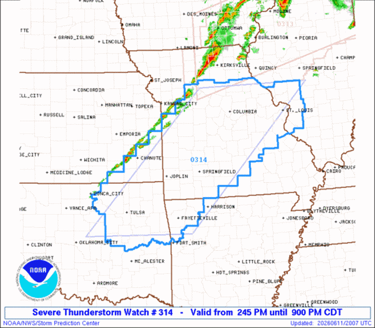 Severe thunderstorm watch issued for St. Louis area