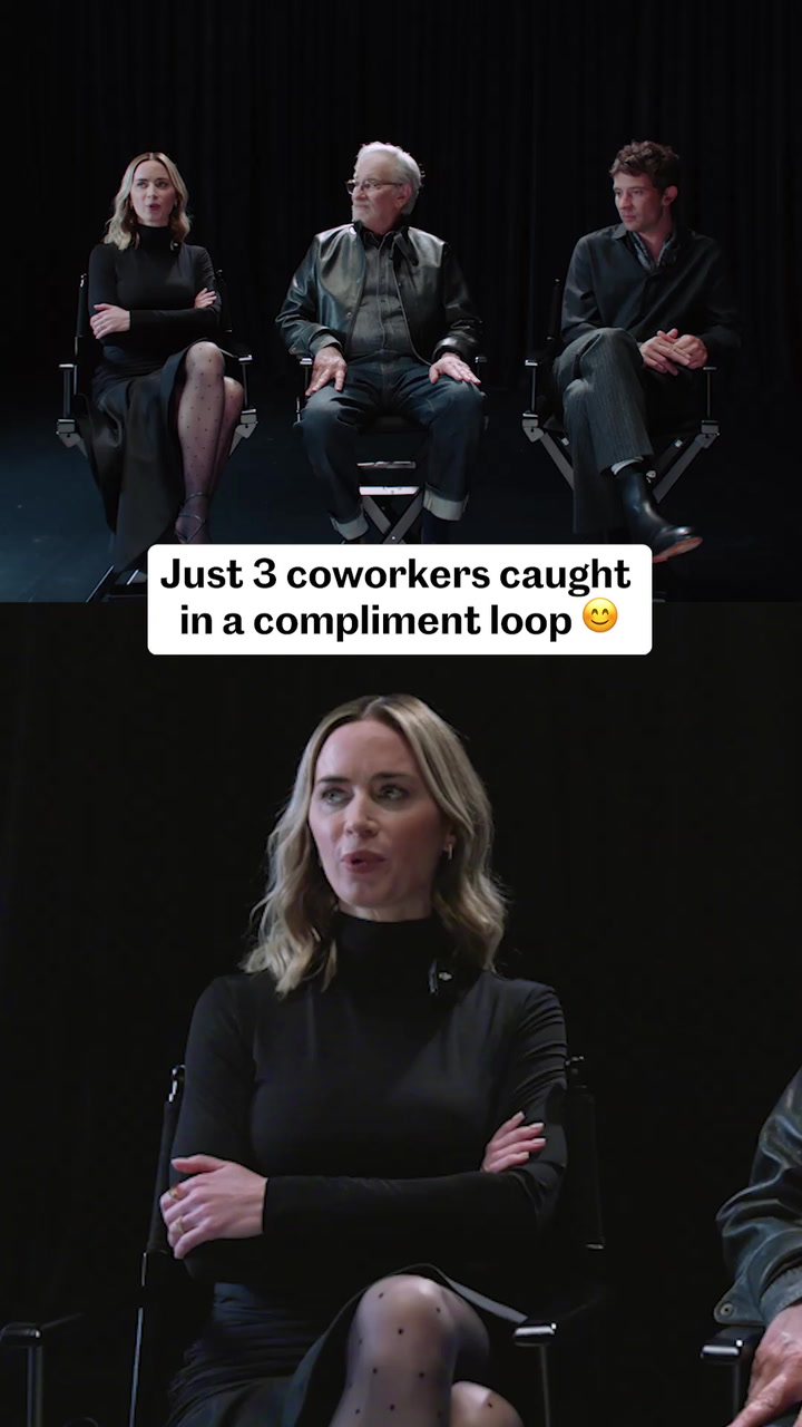 Just 3 coworkers caught in a compliment loop