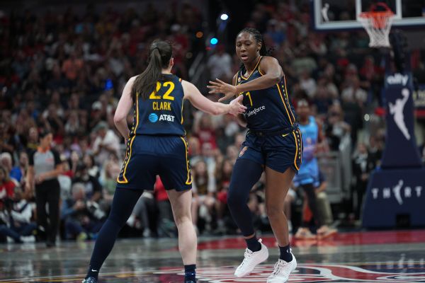 Aliyah Boston, Caitlin Clark first WNBA teammates with 30-point double ...