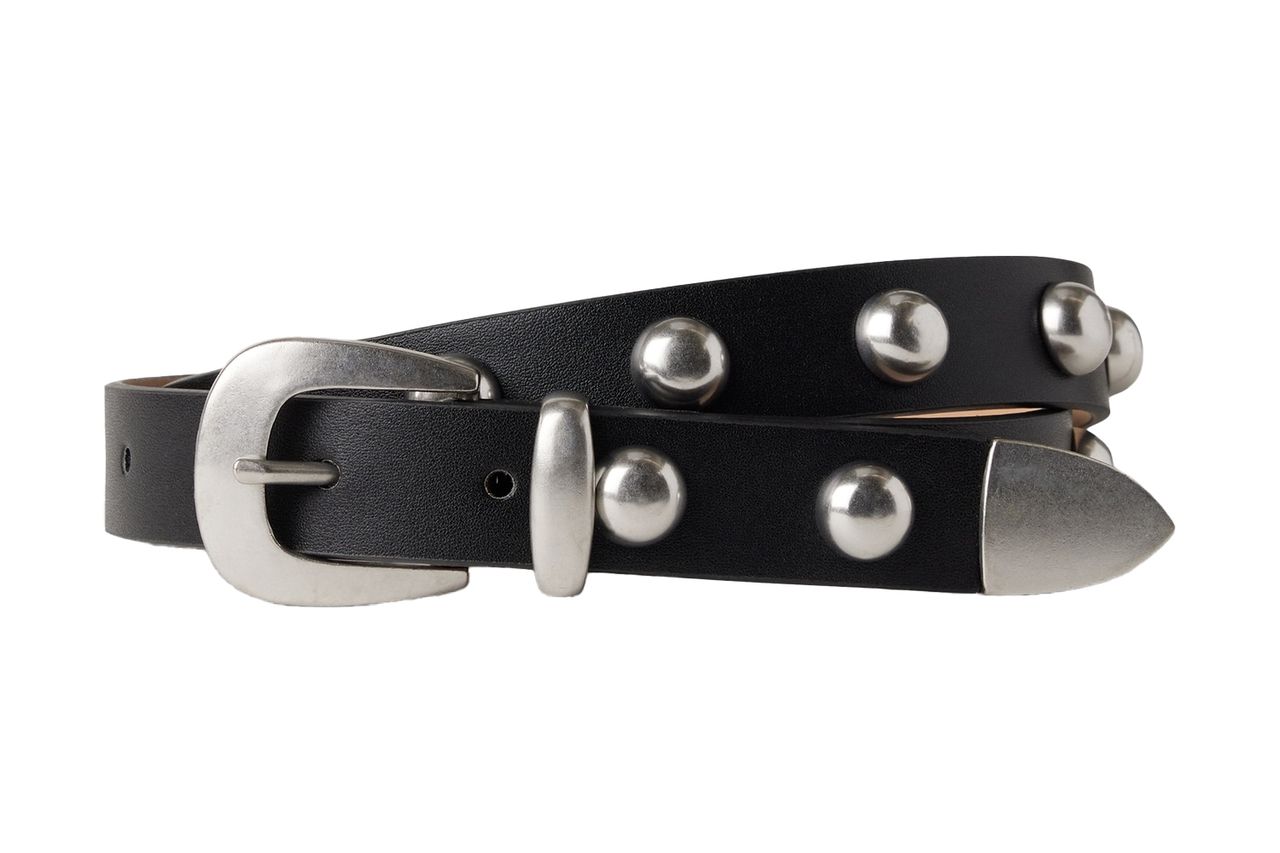 Vegan Leather Studded Belt