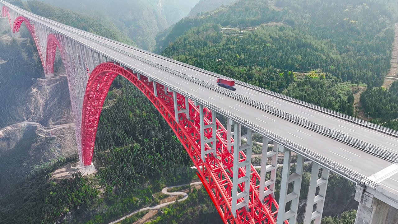 China builds world's largest bridge over mountains