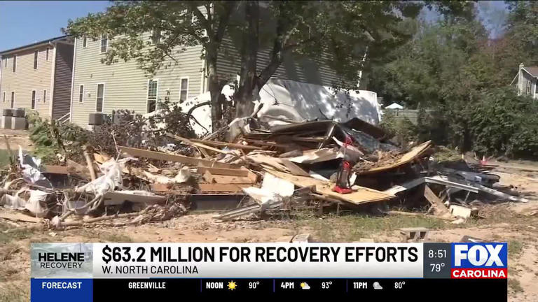 $63.2 million in FEMA funding to support Helene recovery in North Carolina