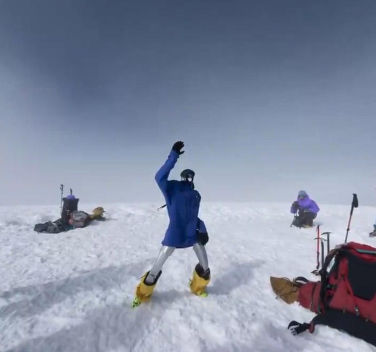 A humanoid robot climbed a volcano, with some very human help