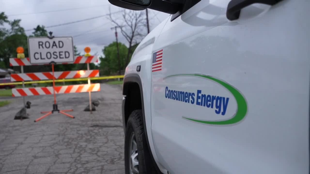 Consumers Energy crews restore power after storm knocks down lines
