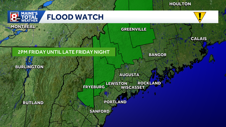 Impact weather: Flood watch issued in Maine