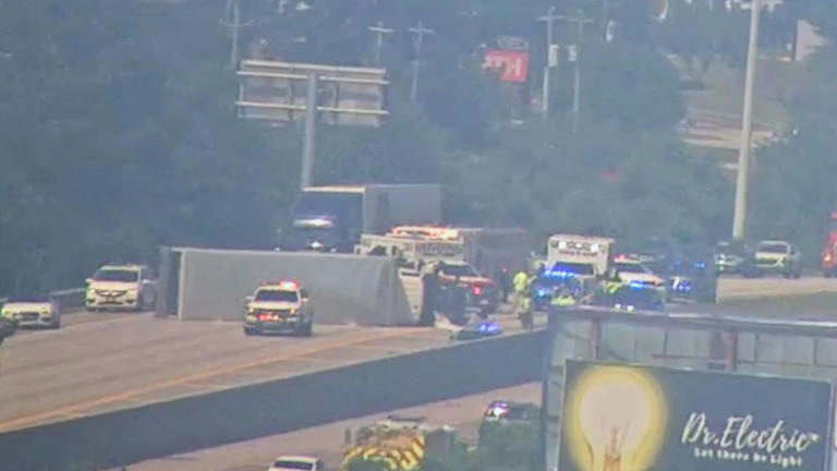 Overturned truck snarls traffic on Interstate 20