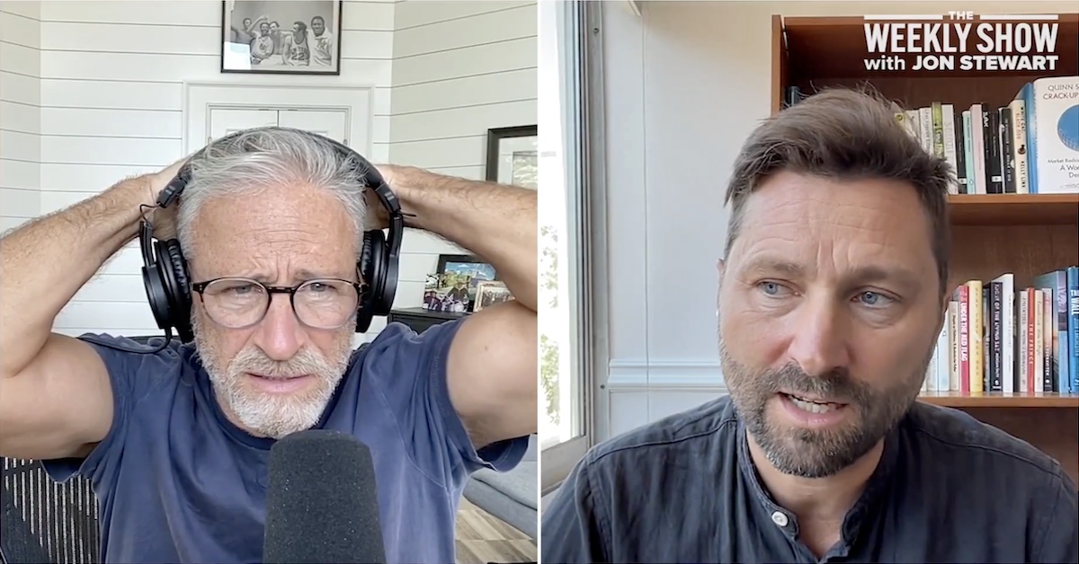 Oh dear God! Jon Stewart horrified by eerie Elon Musk theory