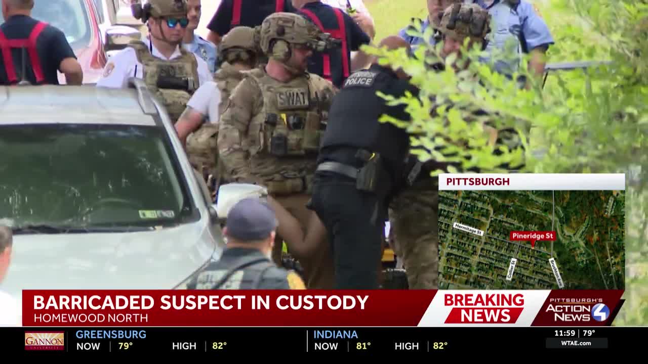 Barricaded man taken into custody after allegedly setting home on fire