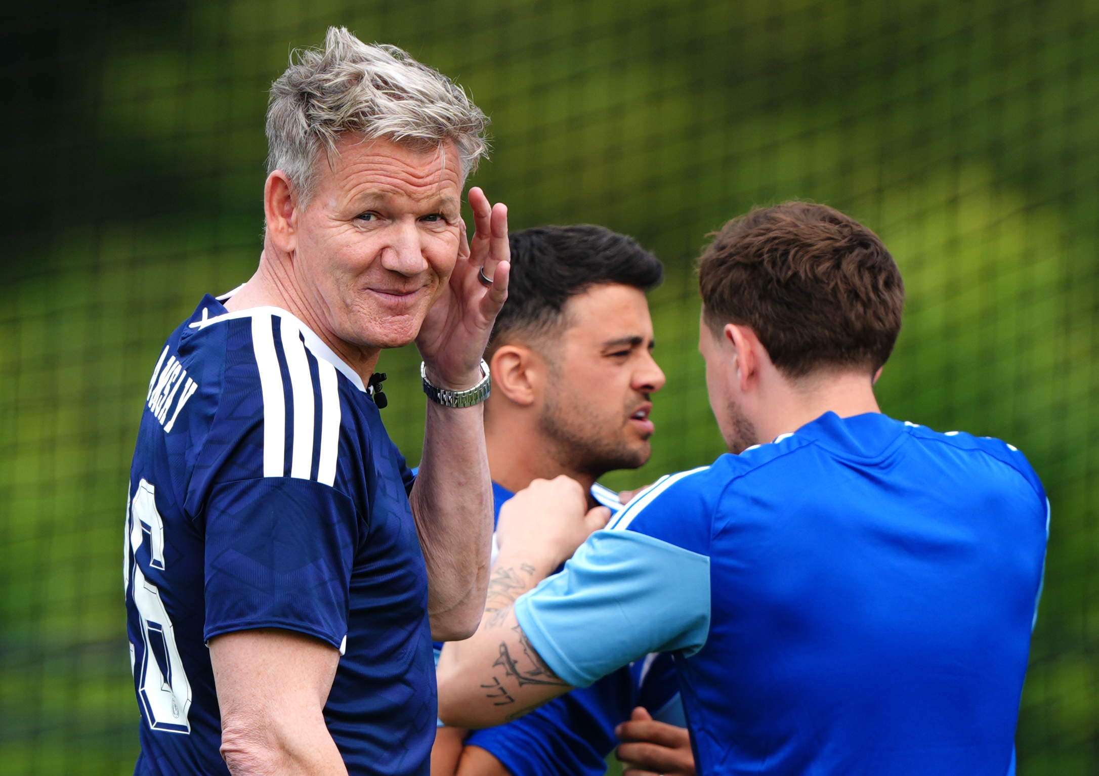 Celebrity chef Gordon Ramsay takes in Scotland World Cup training and ...