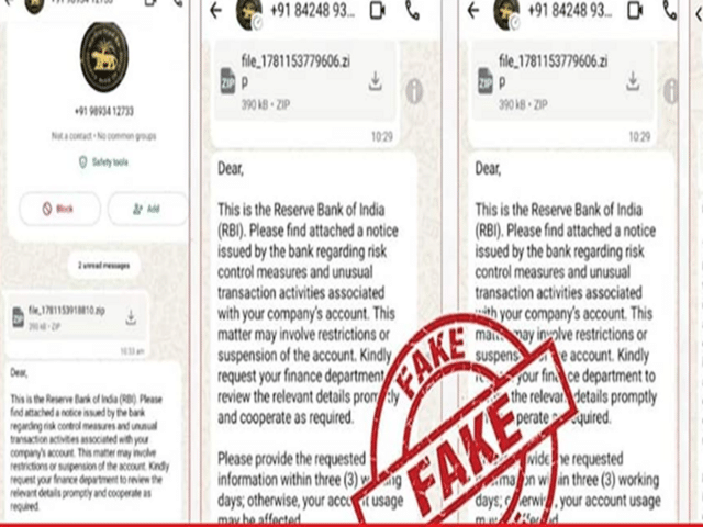 Got a message from RBI on WhatsApp? Don't open it, as you could lose ...
