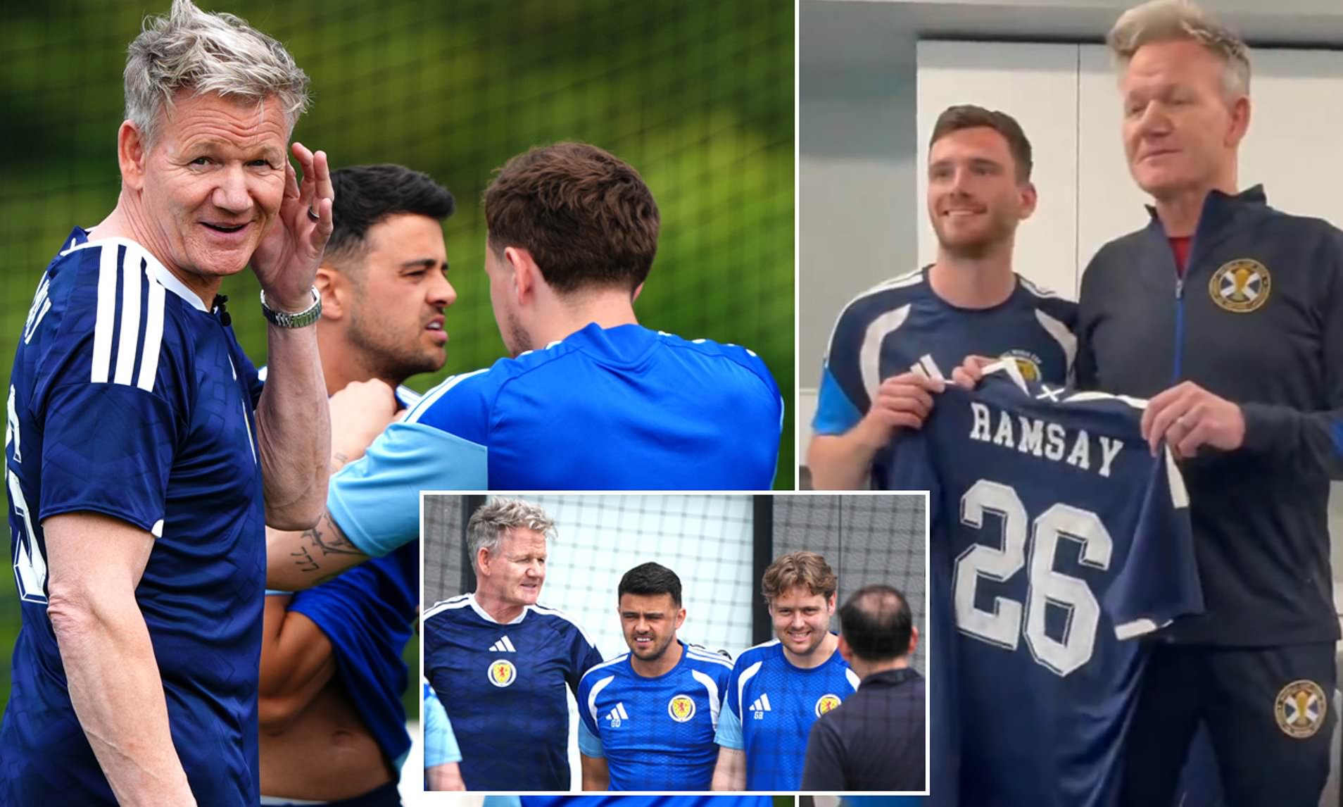 Give them hell! TV chef Gordon Ramsay visits Scotland squad on eve of World Cup opener against Haiti