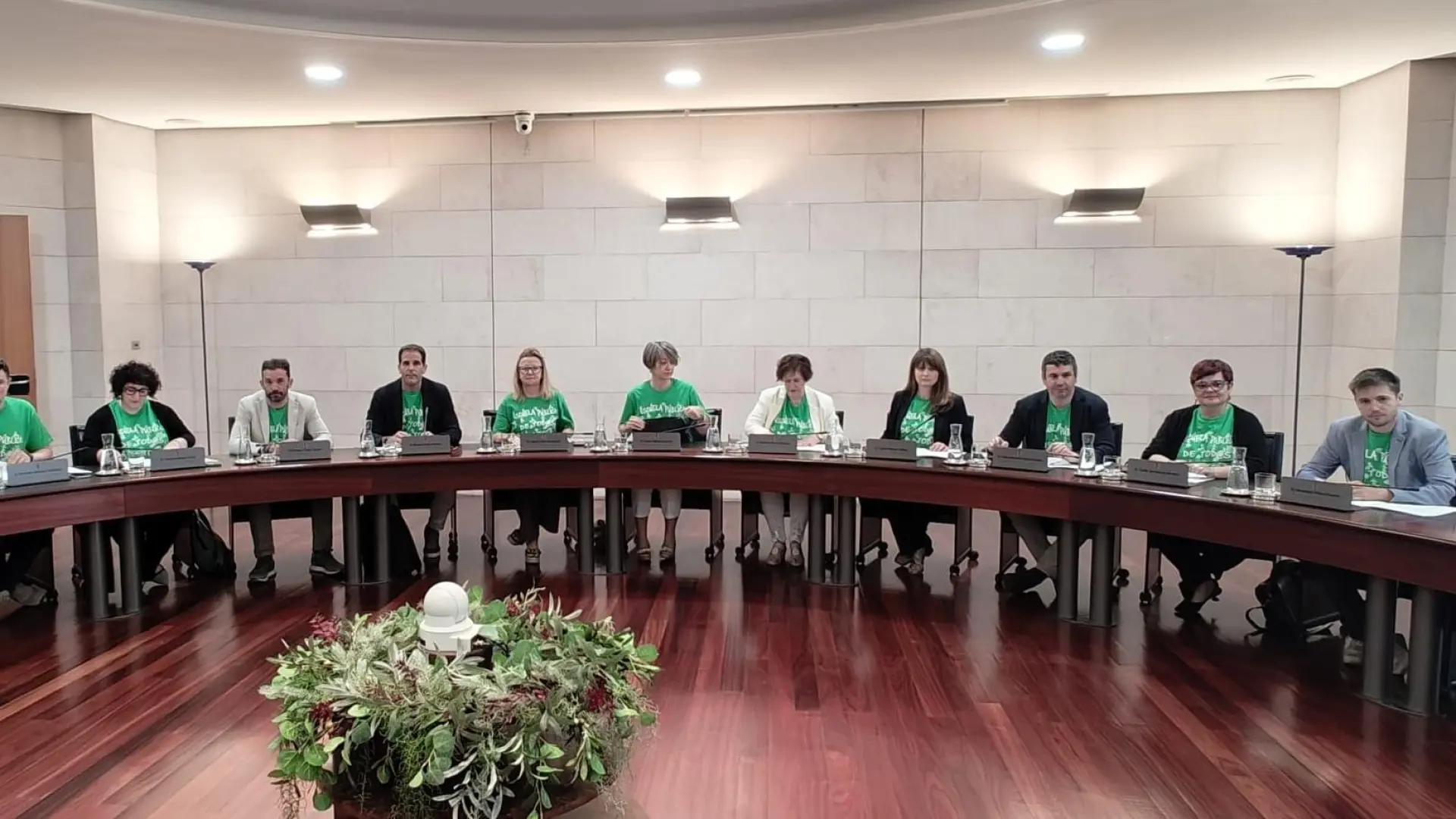 El PSOE acude al pleno de la Diputación de Huesca con la camiseta verde ...
