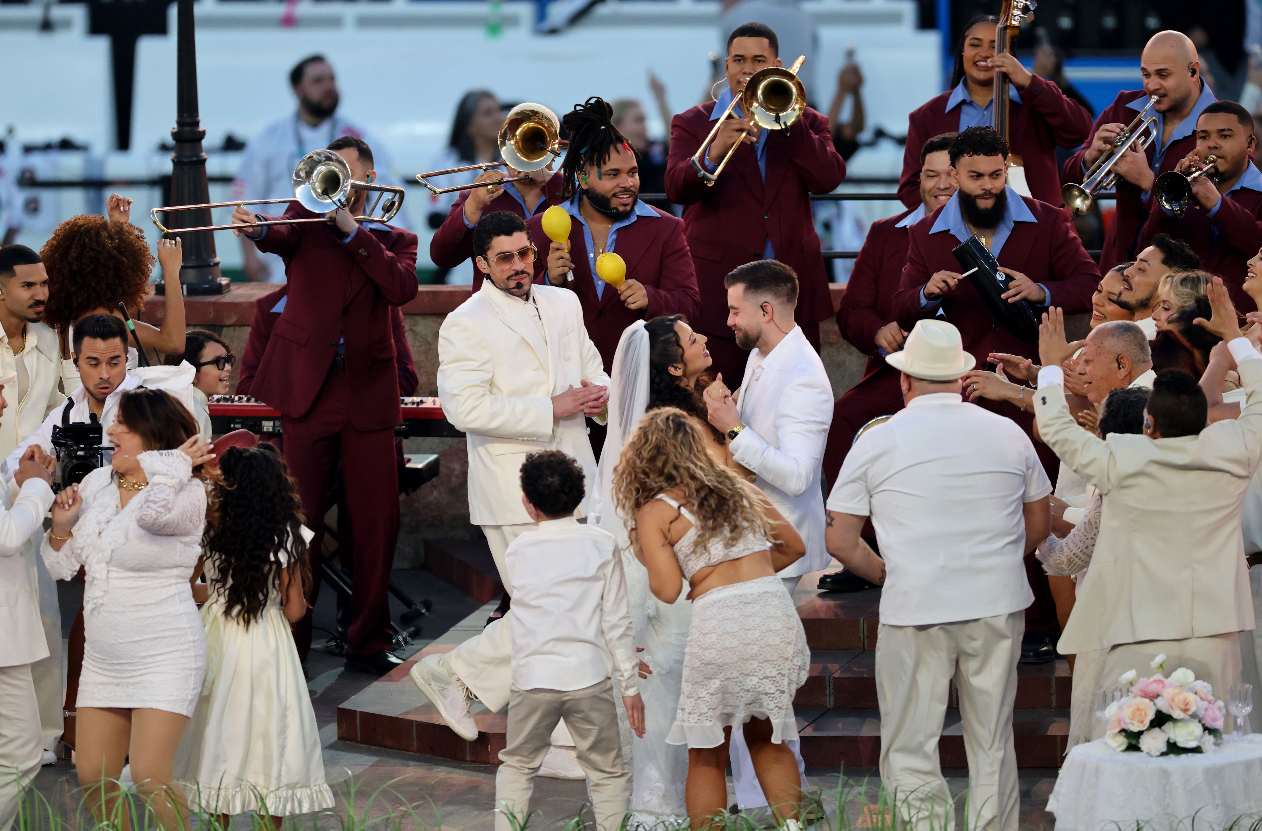 Couple who wed during Bad Bunny’s halftime show details second ceremony ...