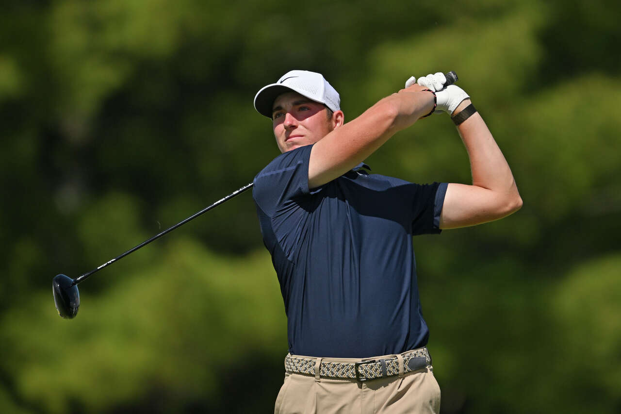 Connecticut's Ben James climbs to the lead in the second round of RBC ...